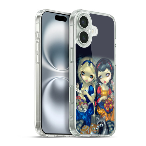 Strangeling Art Girls With Cat And Raccoon Soft Gel Case for Apple iPhone 16 Plus & MagSafe