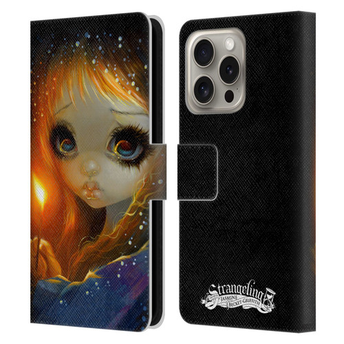 Strangeling Art The Little Match Girl Leather Book Wallet Case Cover For Apple iPhone 16 Pro