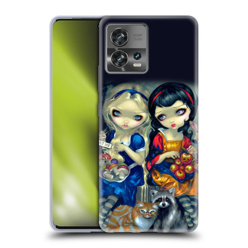 Strangeling Art Girls With Cat And Raccoon Soft Gel Case for Motorola Moto Edge 30 Fusion
