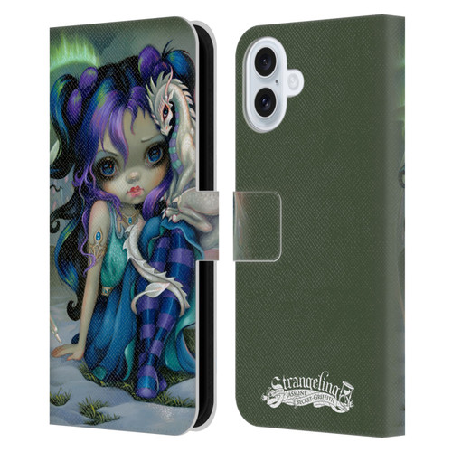 Strangeling Dragon Frost Winter Fairy Leather Book Wallet Case Cover For Apple iPhone 16 Plus