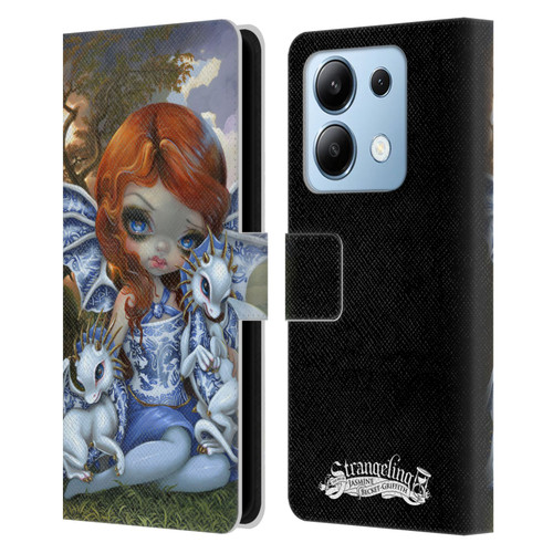Strangeling Dragon Blue Willow Fairy Leather Book Wallet Case Cover For Xiaomi Redmi Note 13/13 Pro 5G