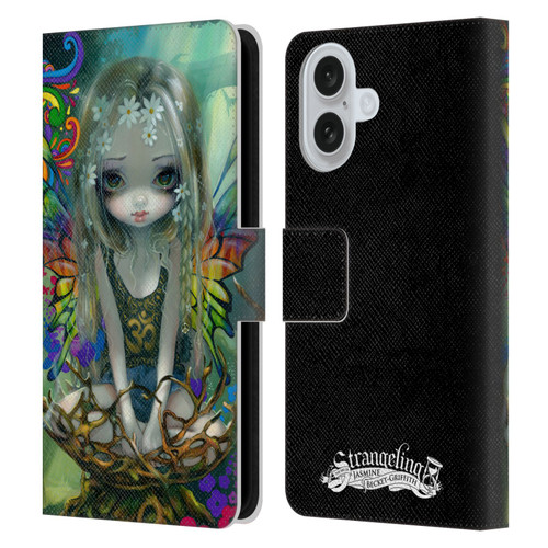 Strangeling Fairy Art Rainbow Winged Leather Book Wallet Case Cover For Apple iPhone 16