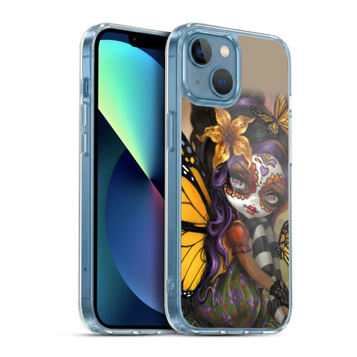 Strangeling Fairy Art Day of Dead Butterfly Soft Gel Case for Apple iPhone 13 Mini & MagSafe