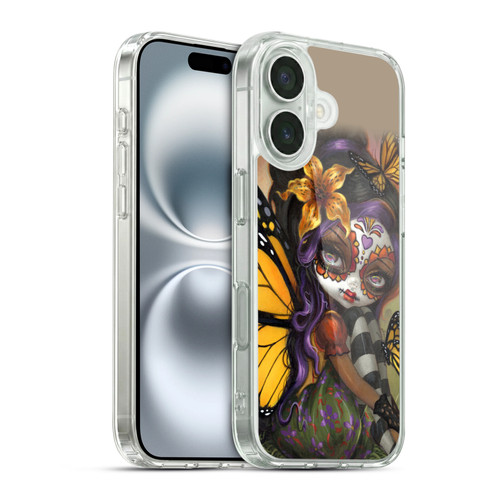 Strangeling Fairy Art Day of Dead Butterfly Soft Gel Case for Apple iPhone 16 & MagSafe