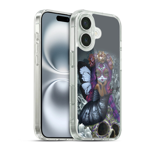Strangeling Fairy Art Day of Dead Skull Soft Gel Case for Apple iPhone 16 & MagSafe