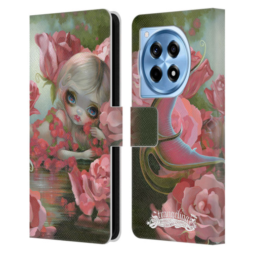 Strangeling Mermaid Roses Leather Book Wallet Case Cover For OnePlus 12R