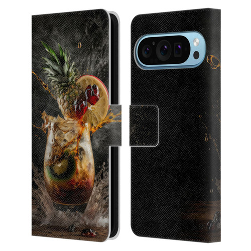 Spacescapes Cocktails Exploding Mai Tai Leather Book Wallet Case Cover For Google Pixel 9 / Pixel 9 Pro