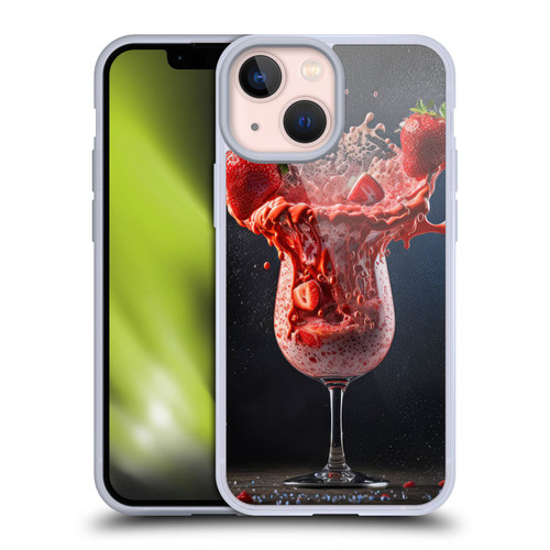 Spacescapes Cocktails Strawberry Infusion Daiquiri Soft Gel Case for Apple iPhone 13 Mini
