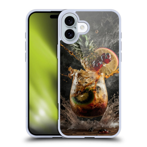 Spacescapes Cocktails Exploding Mai Tai Soft Gel Case for Apple iPhone 16 Plus