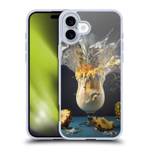 Spacescapes Cocktails Piña Colada Pop Soft Gel Case for Apple iPhone 16 Plus