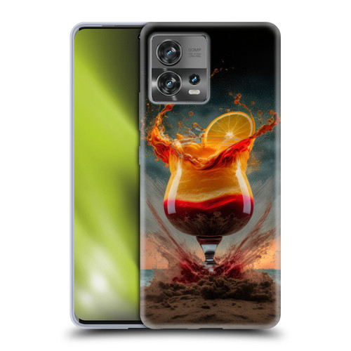 Spacescapes Cocktails Summer On The Beach Soft Gel Case for Motorola Moto Edge 30 Fusion