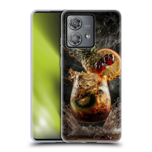 Spacescapes Cocktails Exploding Mai Tai Soft Gel Case for Motorola Edge 40 Neo 5G