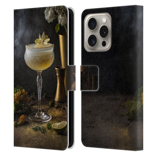 Spacescapes Cocktails Summertime, Margarita Leather Book Wallet Case Cover For Apple iPhone 16 Pro