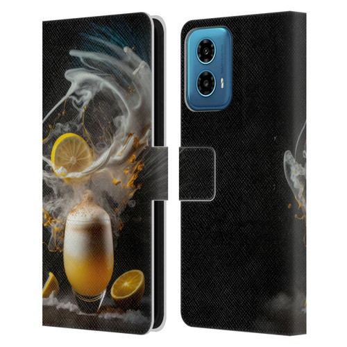 Spacescapes Cocktails Explosive Elixir, Whisky Sour Leather Book Wallet Case Cover For Motorola Moto G34 5G