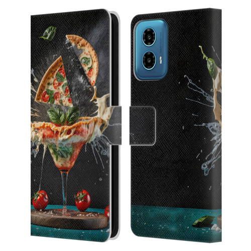 Spacescapes Cocktails Margarita Martini Blast Leather Book Wallet Case Cover For Motorola Moto G34 5G
