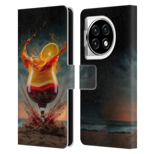 Spacescapes Cocktails Summer On The Beach Leather Book Wallet Case Cover For OPPO OnePlus Ace 3 5G