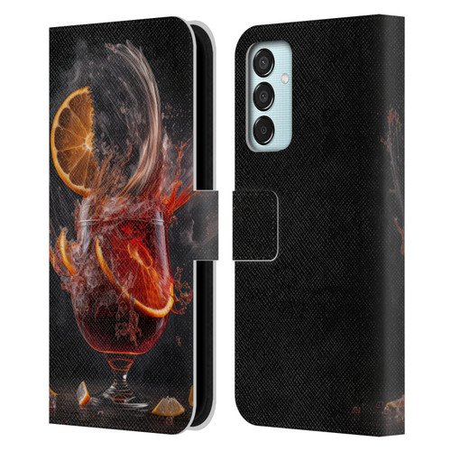 Spacescapes Cocktails Gin Explosion, Negroni Leather Book Wallet Case Cover For Samsung Galaxy M15/F15 5G