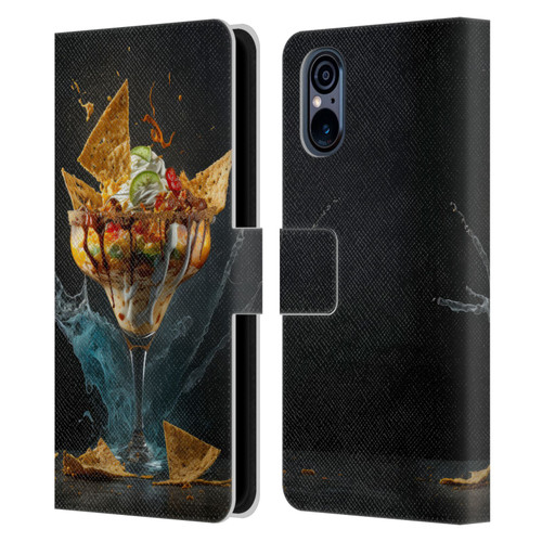 Spacescapes Cocktails Nacho Martini Leather Book Wallet Case Cover For Sony Xperia 5 V 5G