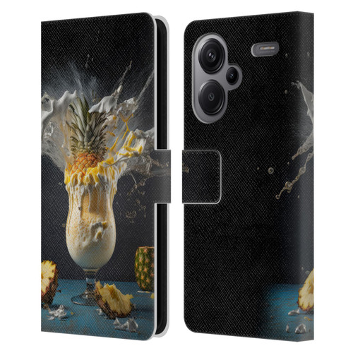 Spacescapes Cocktails Piña Colada Pop Leather Book Wallet Case Cover For Xiaomi Redmi Note 13 Pro Plus 5G