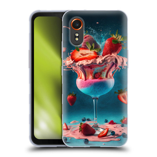 Spacescapes Cocktails Frozen Strawberry Daiquiri Soft Gel Case for Samsung Galaxy Xcover7 5G