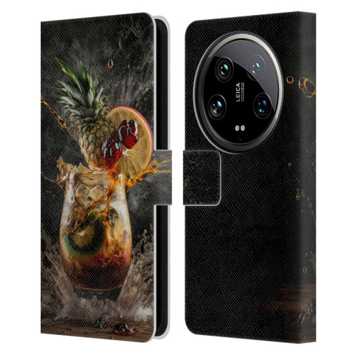 Spacescapes Cocktails Exploding Mai Tai Leather Book Wallet Case Cover For Xiaomi 14 Ultra