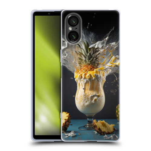 Spacescapes Cocktails Piña Colada Pop Soft Gel Case for Sony Xperia 5 V 5G