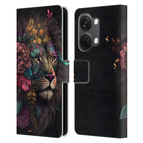 Spacescapes Floral Lions Ethereal Petals Leather Book Wallet Case Cover For OnePlus Nord 3 5G