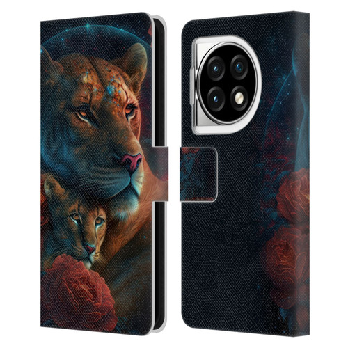 Spacescapes Floral Lions Star Watching Leather Book Wallet Case Cover For OPPO OnePlus Ace 3 5G