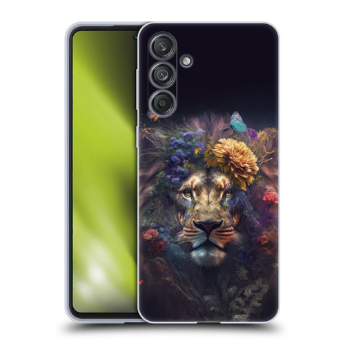 Spacescapes Floral Lions Flowering Pride Soft Gel Case for Samsung Galaxy M55 5G