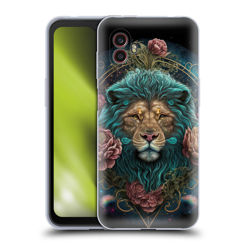 Spacescapes Floral Lions Aqua Mane Soft Gel Case for Samsung Galaxy Xcover6 Pro/Pro2