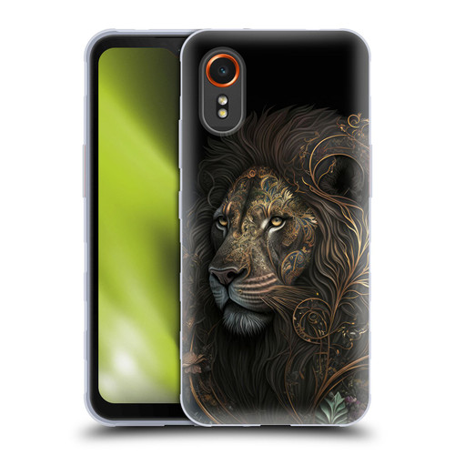Spacescapes Floral Lions Golden Bloom Soft Gel Case for Samsung Galaxy Xcover7 5G