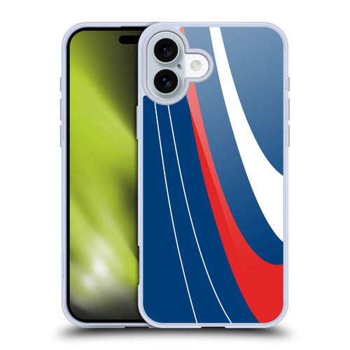 Ameritech Graphics Red And White Swirl Soft Gel Case for Apple iPhone 16 Plus