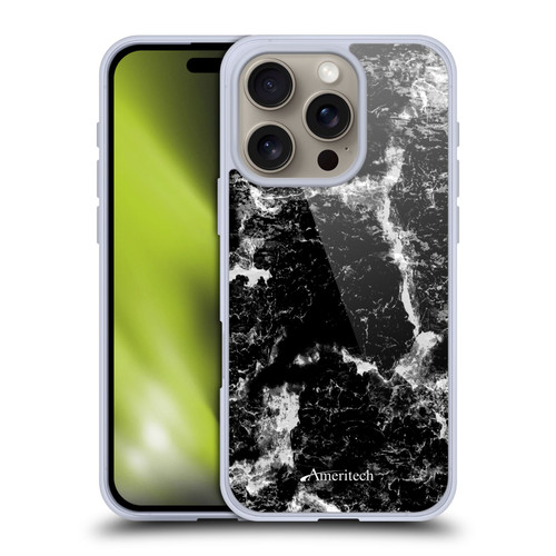 Ameritech Graphics Black Marble Soft Gel Case for Apple iPhone 16 Pro
