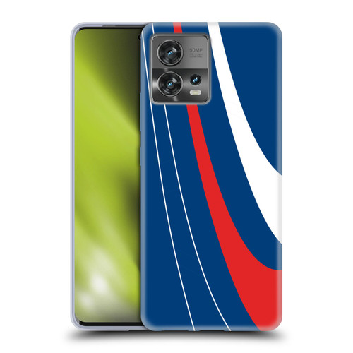 Ameritech Graphics Red And White Swirl Soft Gel Case for Motorola Moto Edge 30 Fusion