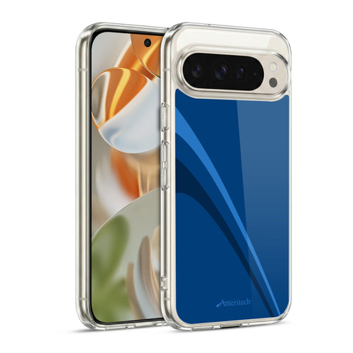 Ameritech Graphics Blue Mono Lines Soft Gel Case for Google Pixel 9 / Pixel 9 Pro