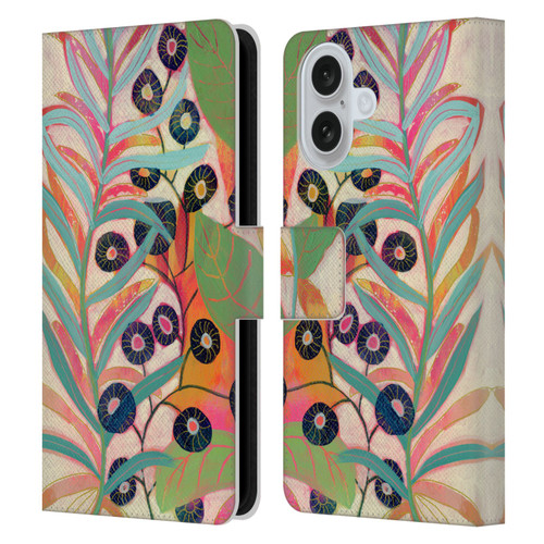Suzanne Allard Floral Art Joyful Garden Flower Leather Book Wallet Case Cover For Apple iPhone 16
