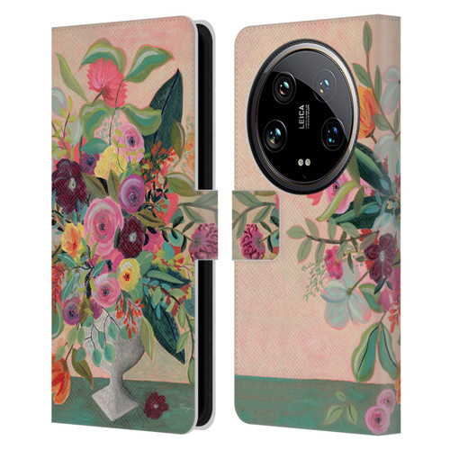 Suzanne Allard Floral Art Floral Centerpiece Leather Book Wallet Case Cover For Xiaomi 14 Ultra