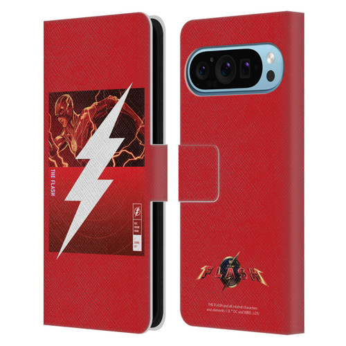 The Flash 2023 Graphics Barry Allen Logo Leather Book Wallet Case Cover For Google Pixel 9 / Pixel 9 Pro