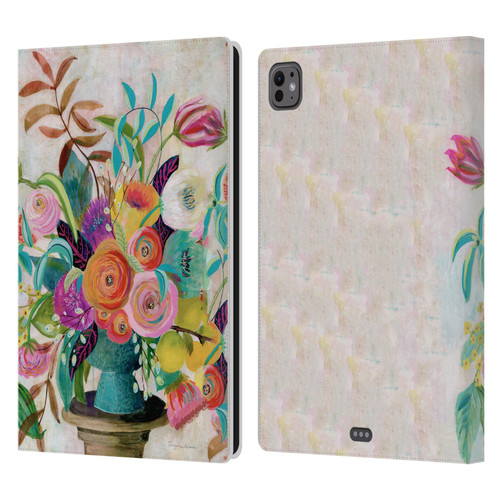 Suzanne Allard Floral Graphics Charleston Glory Leather Book Wallet Case Cover For Apple iPad Pro 11 M4 2024