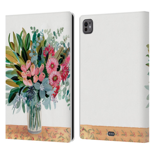 Suzanne Allard Floral Graphics Magnolia Surrender Leather Book Wallet Case Cover For Apple iPad Pro 11 M4 2024