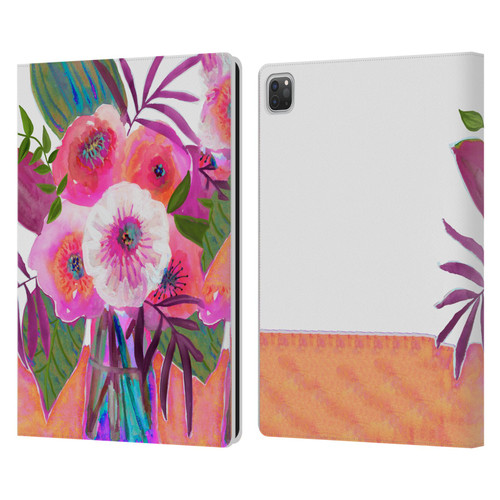 Suzanne Allard Floral Graphics Sunrise Bouquet Purples Leather Book Wallet Case Cover For Apple iPad Pro 13 M4 2024