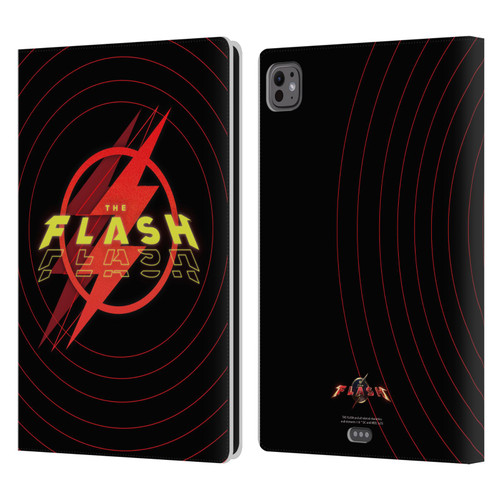 The Flash 2023 Graphics Logo Leather Book Wallet Case Cover For Apple iPad Pro 11 M4 2024
