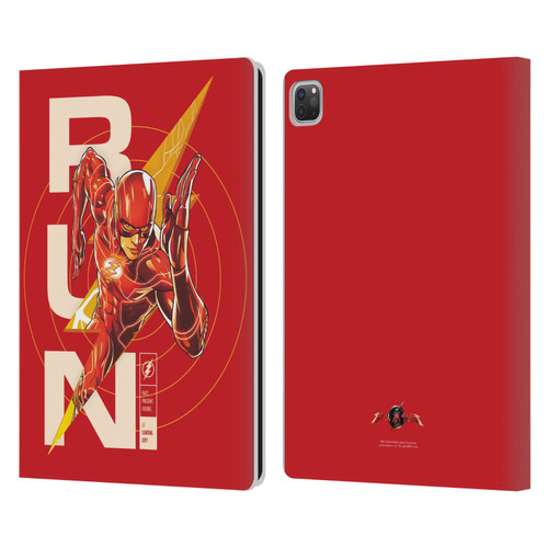 The Flash 2023 Graphics Barry Allen Run Leather Book Wallet Case Cover For Apple iPad Pro 13 M4 2024