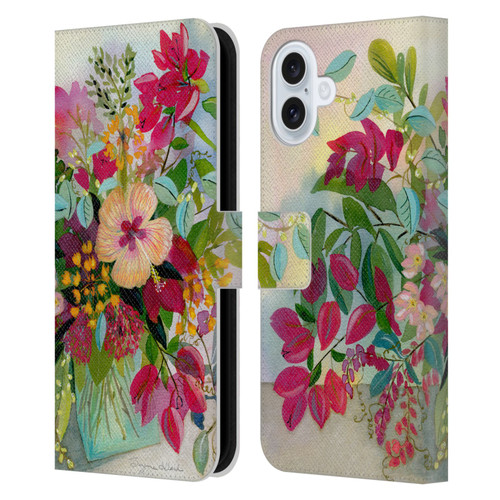 Suzanne Allard Floral Graphics Flamands Leather Book Wallet Case Cover For Apple iPhone 16 Plus