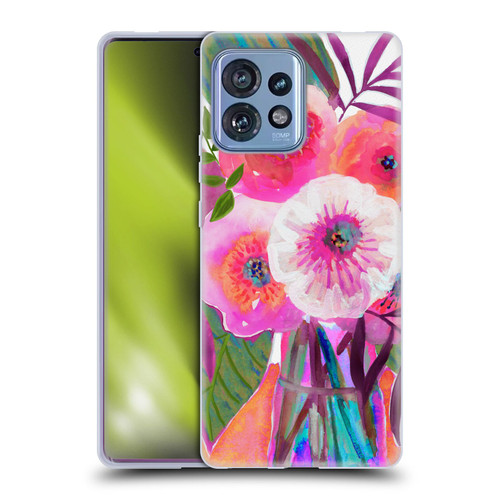 Suzanne Allard Floral Graphics Sunrise Bouquet Purples Soft Gel Case for Motorola Moto Edge 40 Pro