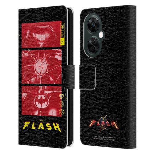 The Flash 2023 Graphics Suit Logos Leather Book Wallet Case Cover For OnePlus Nord CE 3 Lite 5G
