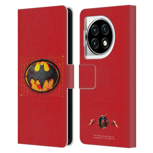 The Flash 2023 Graphics Batman Logo Leather Book Wallet Case Cover For OPPO OnePlus Ace 3 5G