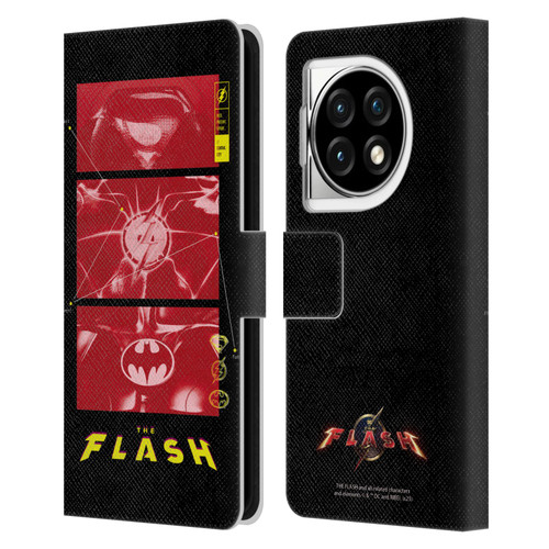 The Flash 2023 Graphics Suit Logos Leather Book Wallet Case Cover For OPPO OnePlus Ace 3 5G