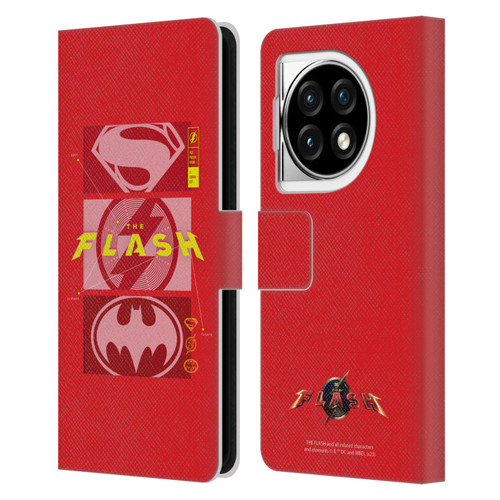 The Flash 2023 Graphics Superhero Logos Leather Book Wallet Case Cover For OPPO OnePlus Ace 3 5G