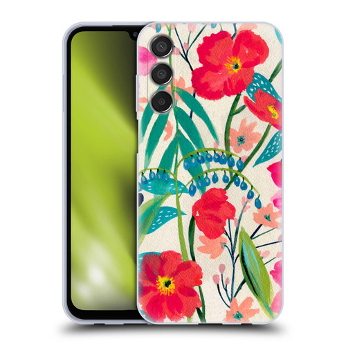 Suzanne Allard Floral Graphics Garden Party Soft Gel Case for Samsung Galaxy M15/F15 5G